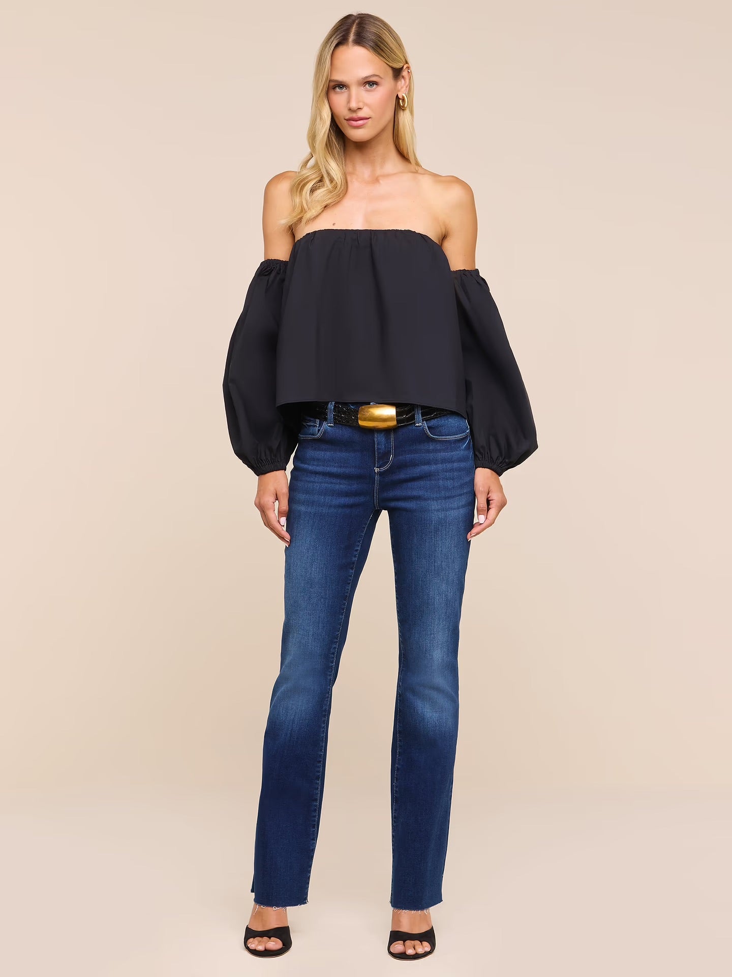 *PREORDER* SARAI OFF-SHOULDER TOP -  BLACK