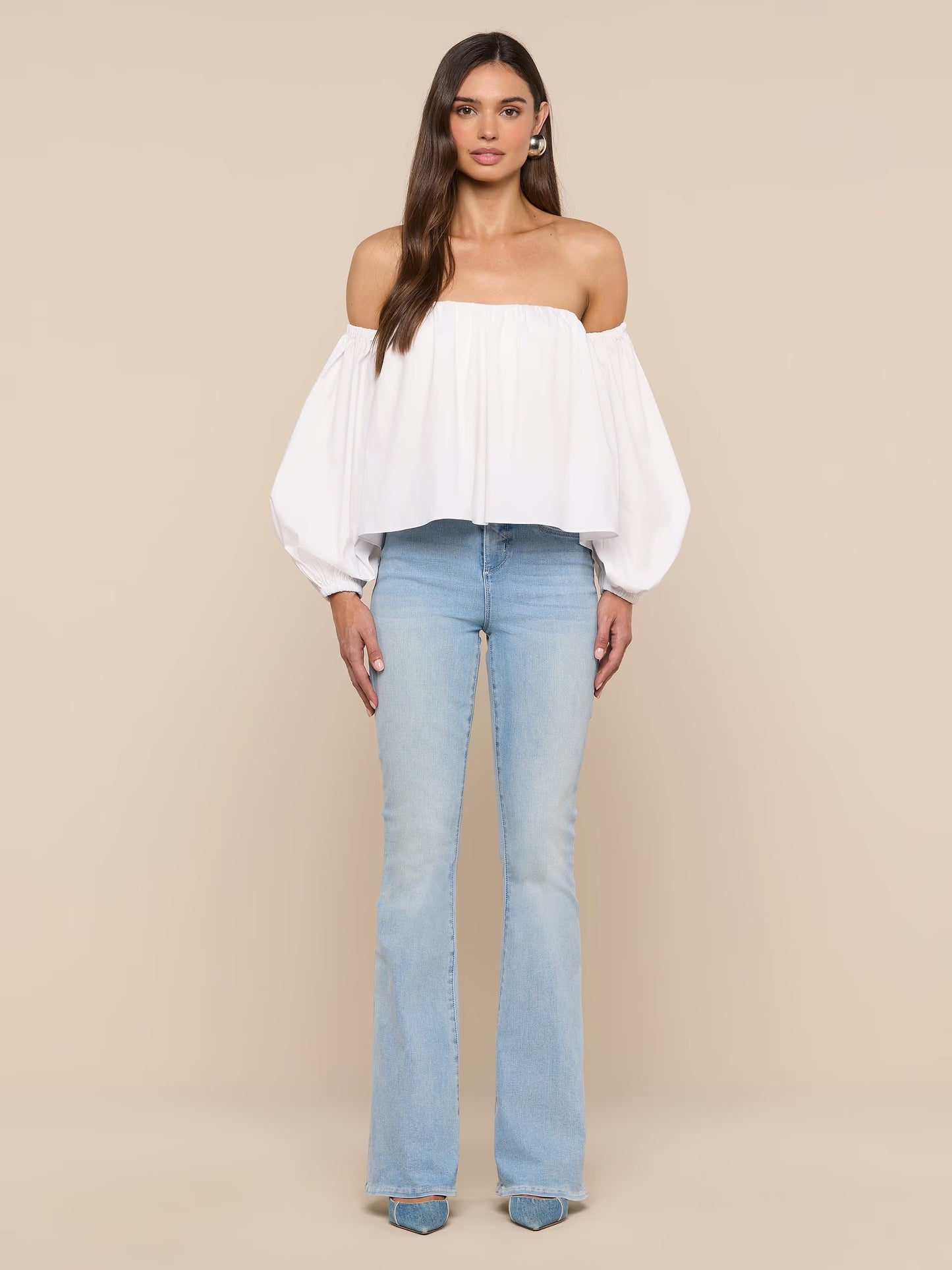 SARAI OFF-SHOULDER TOP -  WHITE