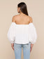 SARAI OFF-SHOULDER TOP -  WHITE