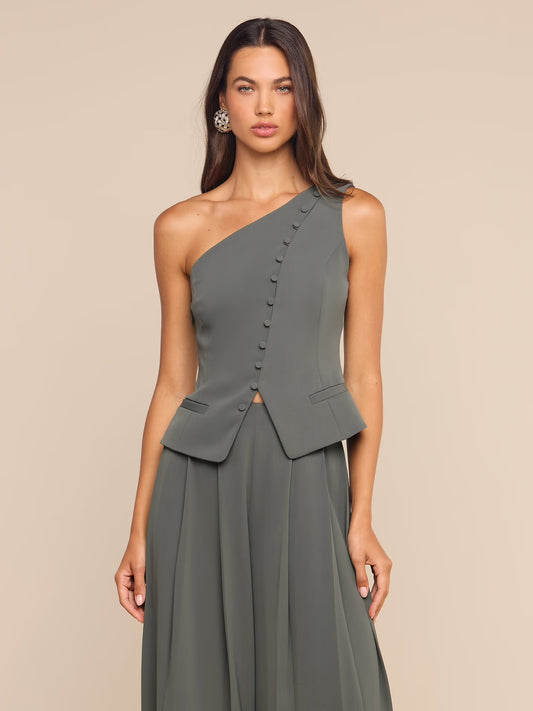 ZINNIA VEST - ASH OLIVE