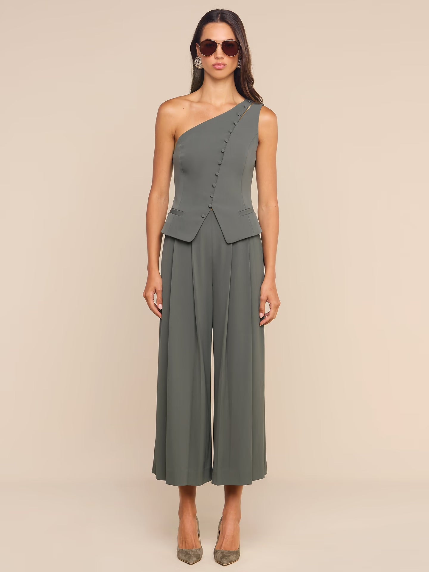 ZINNIA VEST - ASH OLIVE