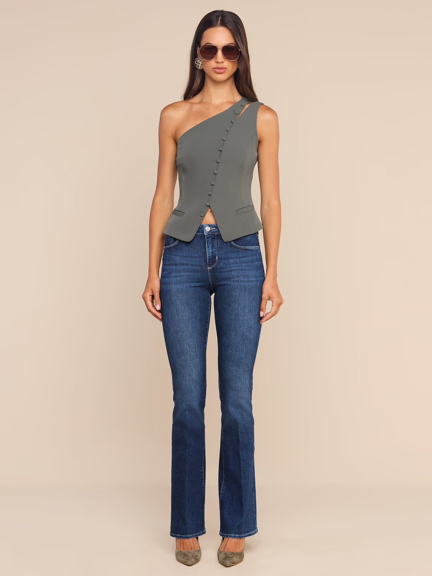 ZINNIA VEST - ASH OLIVE
