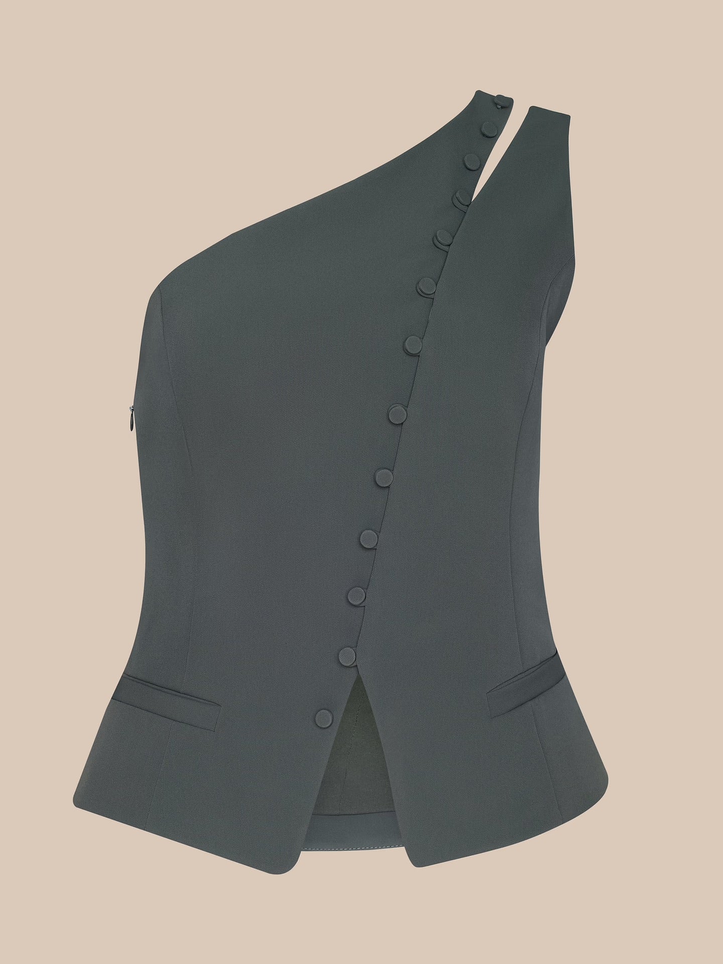 ZINNIA VEST - ASH OLIVE