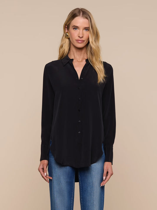 BABETTE SILK BLOUSE - BLACK