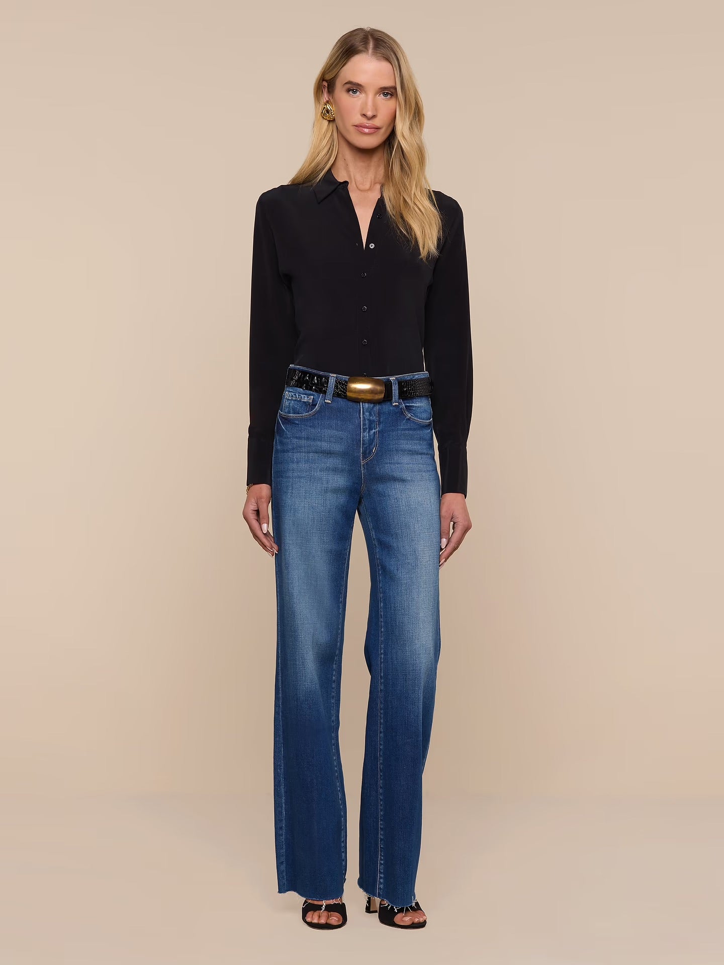 BABETTE SILK BLOUSE - BLACK