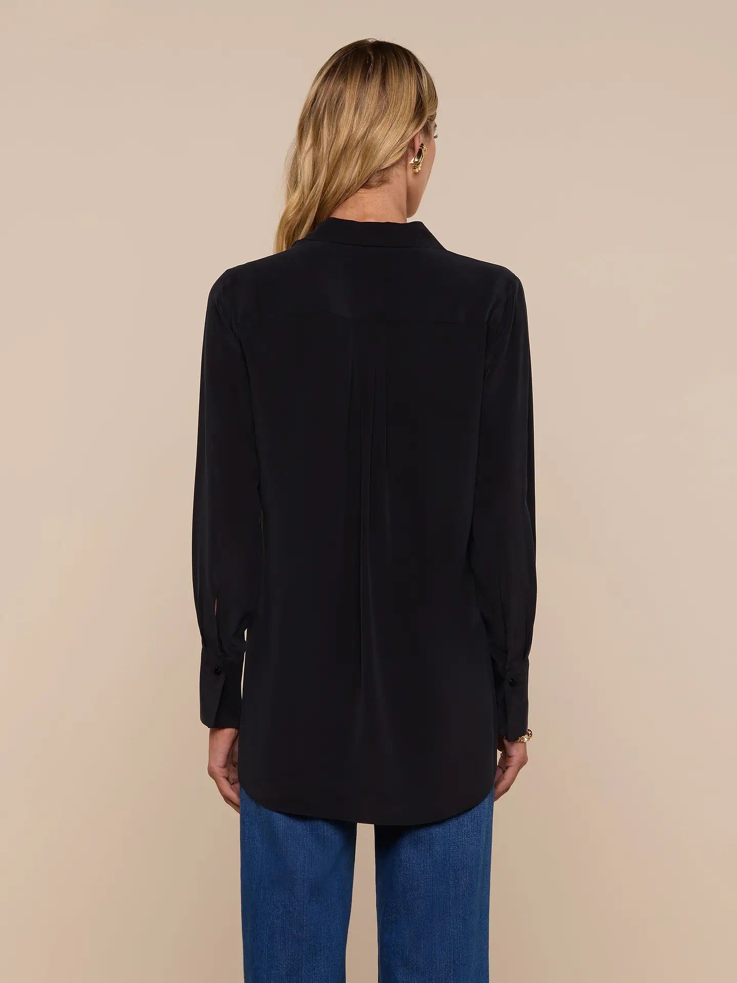 BABETTE SILK BLOUSE - BLACK