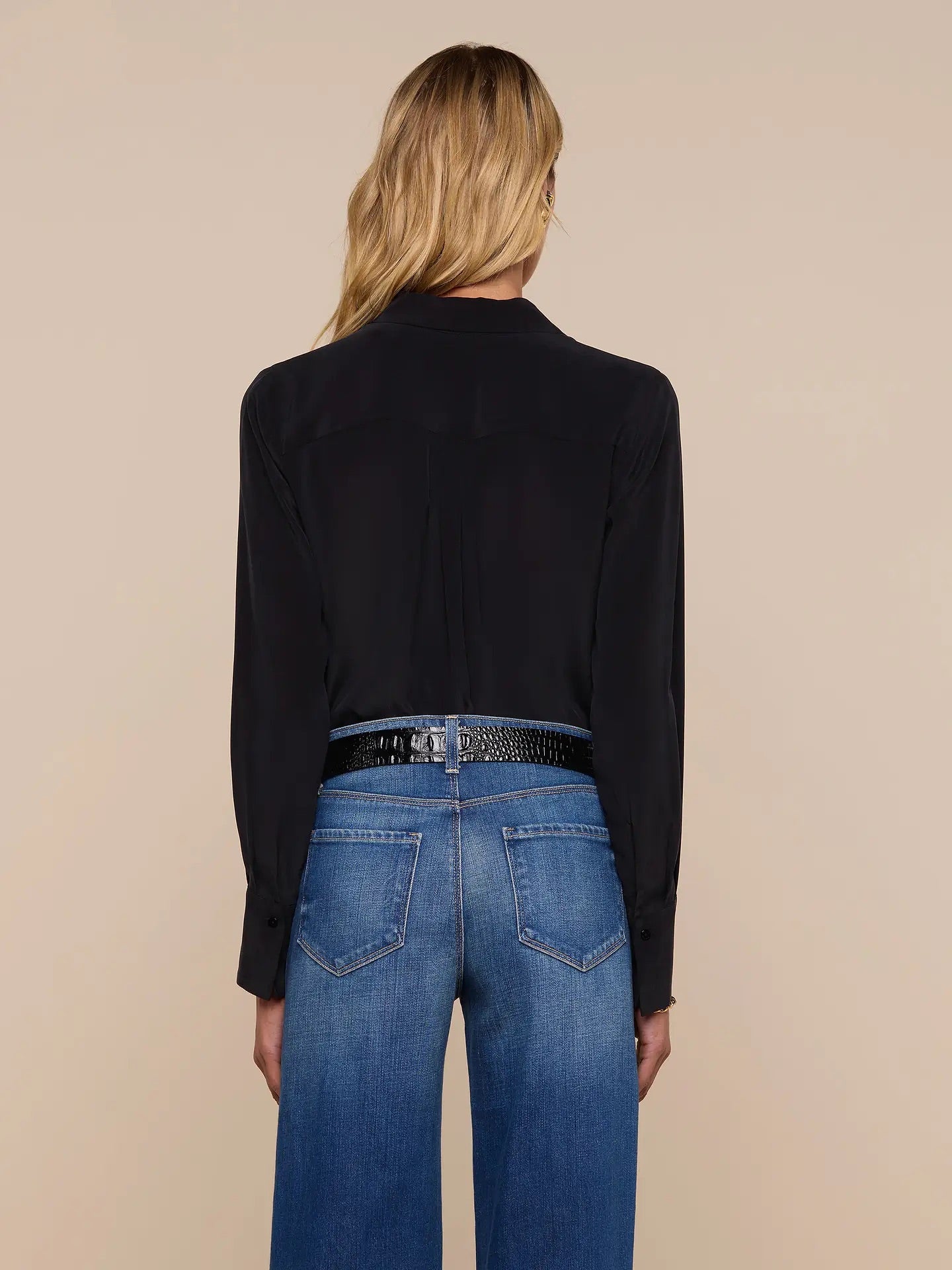 BABETTE SILK BLOUSE - BLACK