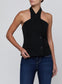 RHODA HALTER VEST - BLACK