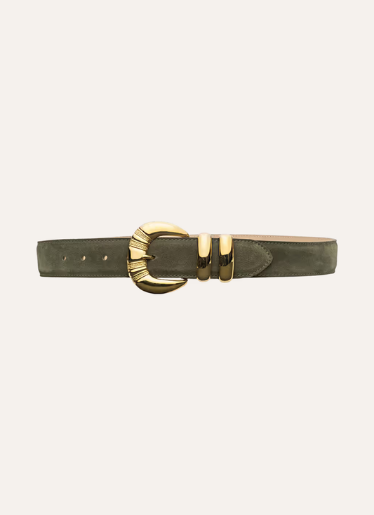 *PREORDER* YARROS SUEDE BELT - OLIVE