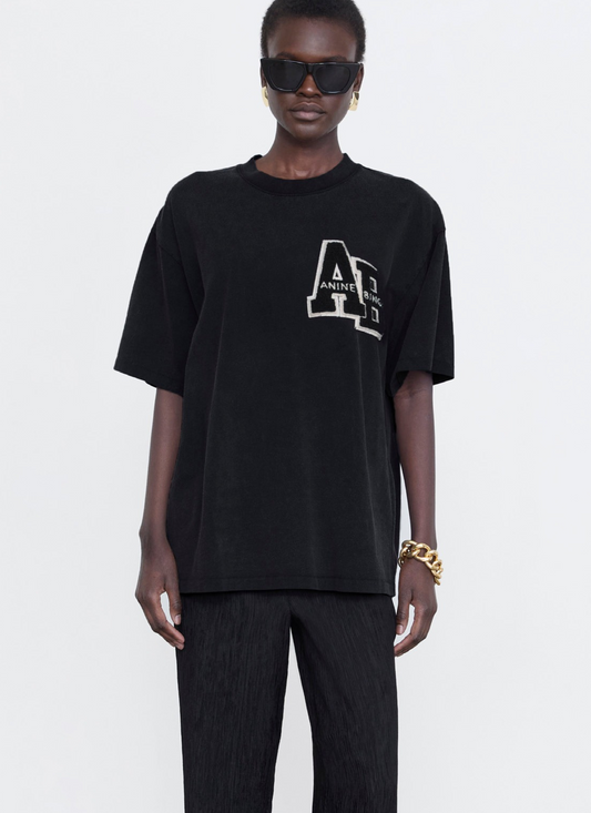 *PREORDER* LILI TEE LETTERMAN - BLACK