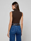CECI TURTLENECK TOP - COFFEE BEAN