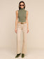 CECI SLEEVELESS TOP - ASH OLIVE/GOLD