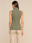 CECI SLEEVELESS TOP - ASH OLIVE/GOLD