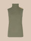 CECI SLEEVELESS TOP - ASH OLIVE/GOLD