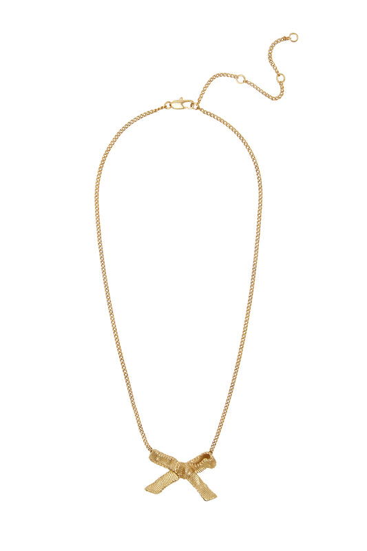 TEAM SPIRIT BOW NECKLACE - GOLD