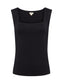 KAELI SQUARE NECK TOP - BLACK