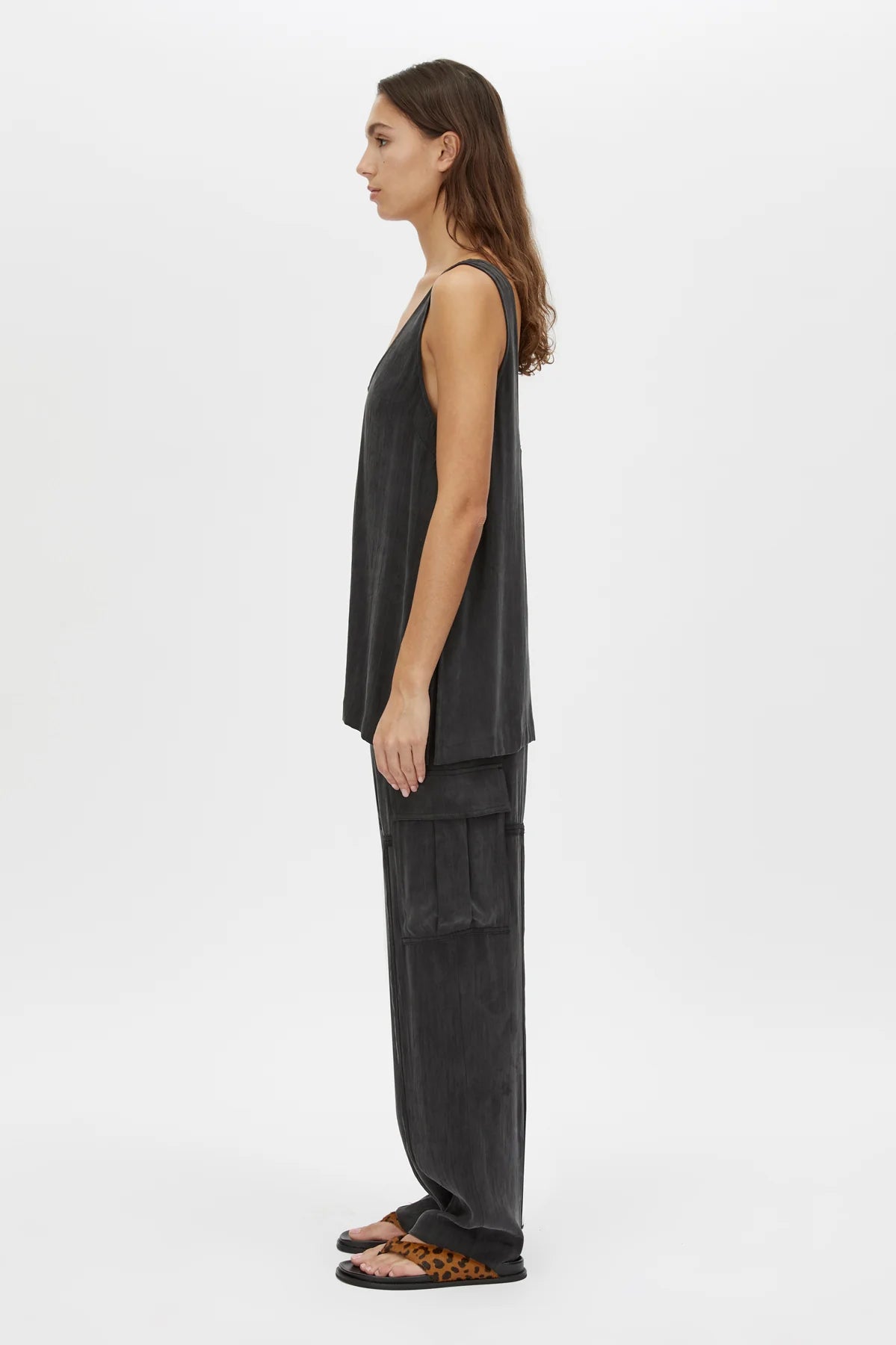 ALLEGRO SATIN PANT - WASHED BLACK