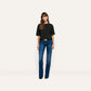 *PREORDER* DARIA OVERSIZED CROP TEE - BLACK