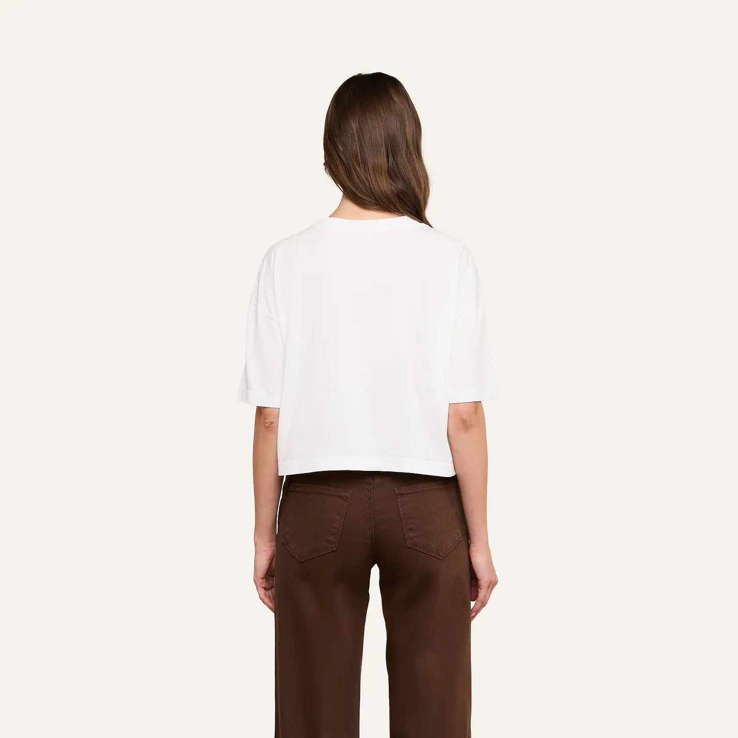 *PREORDER* DARIA OVERSIZED CROP TEE - WHITE