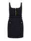 VALLI TWEED MINI DRESS - BLACK