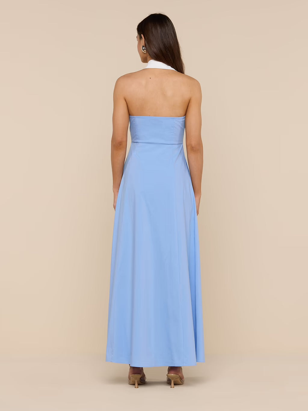 MAURIE HALTER MAXI DRSS - VISTA BLUE/WHITE