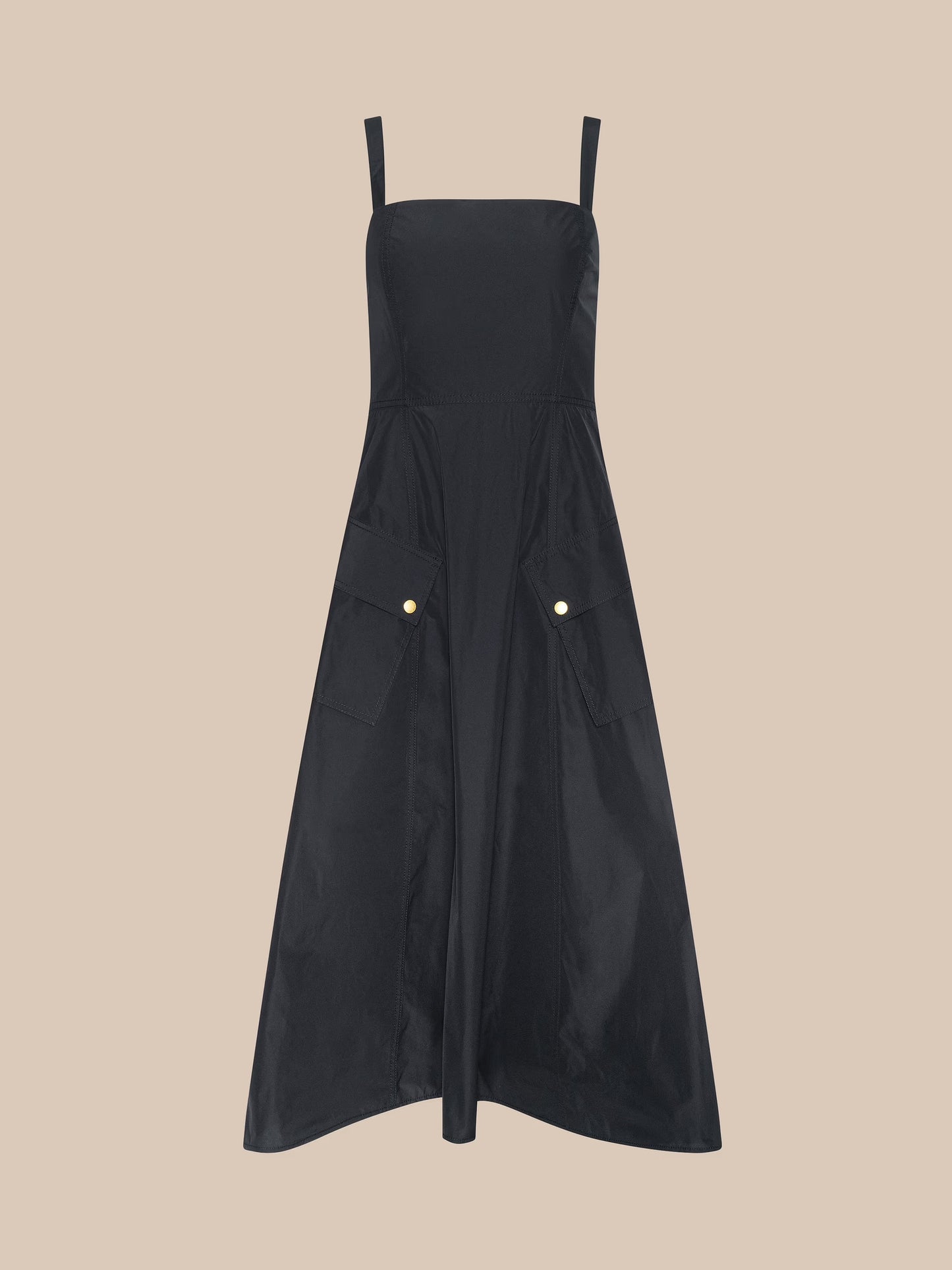 *PREORDER* AYELA MIDI DRESS - BLACK/GOLD