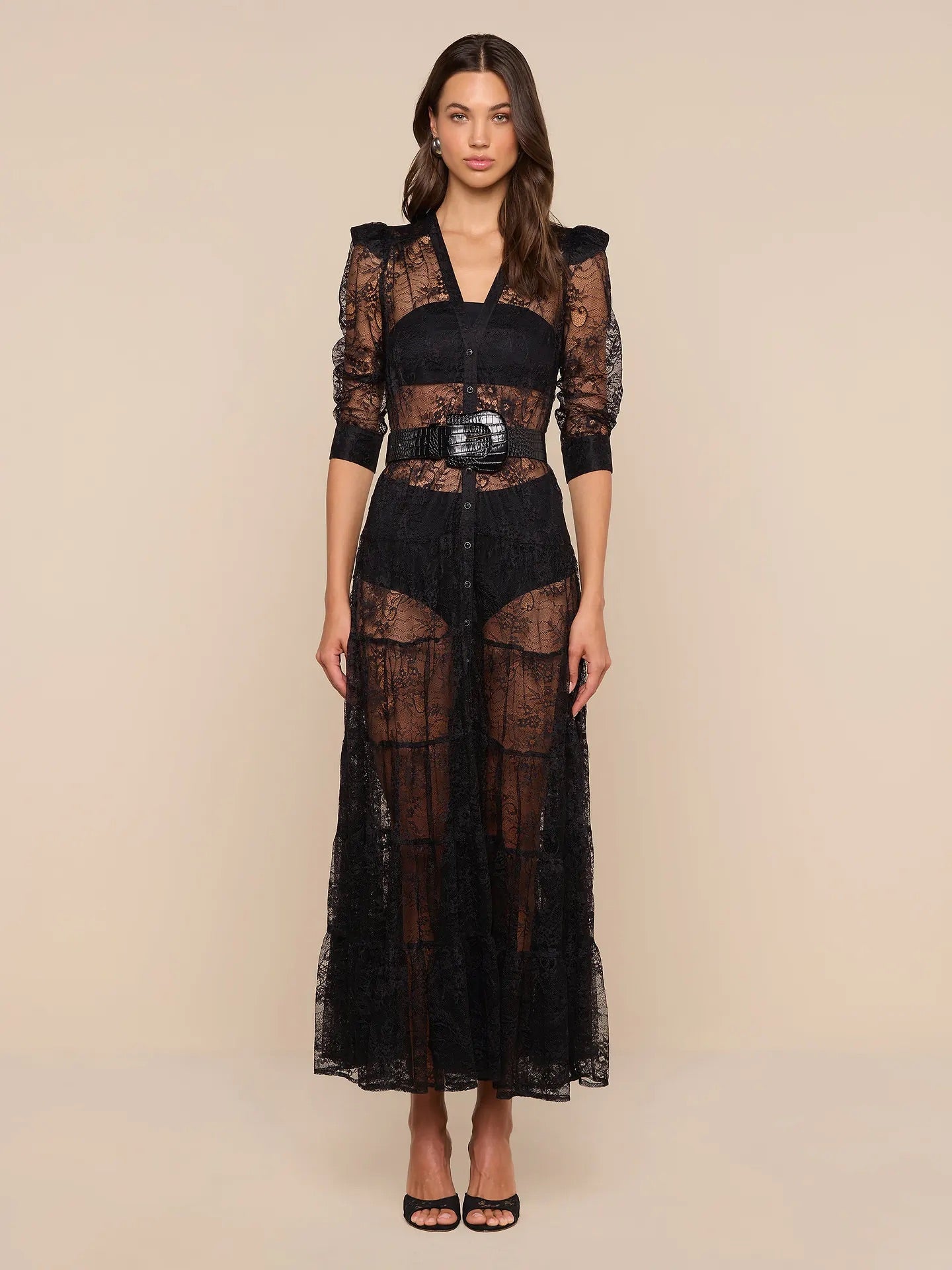 SERAPHINA LACE DRESS - BLACK