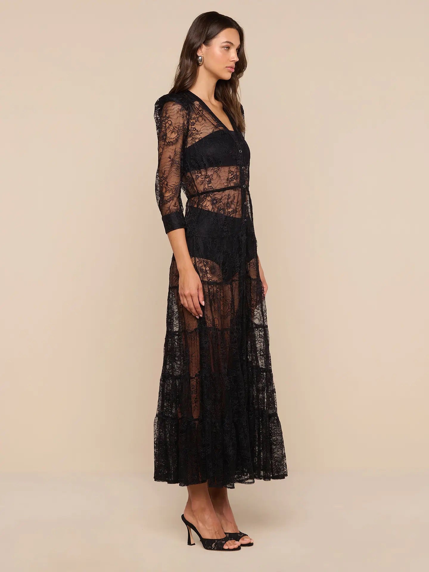 SERAPHINA LACE DRESS - BLACK