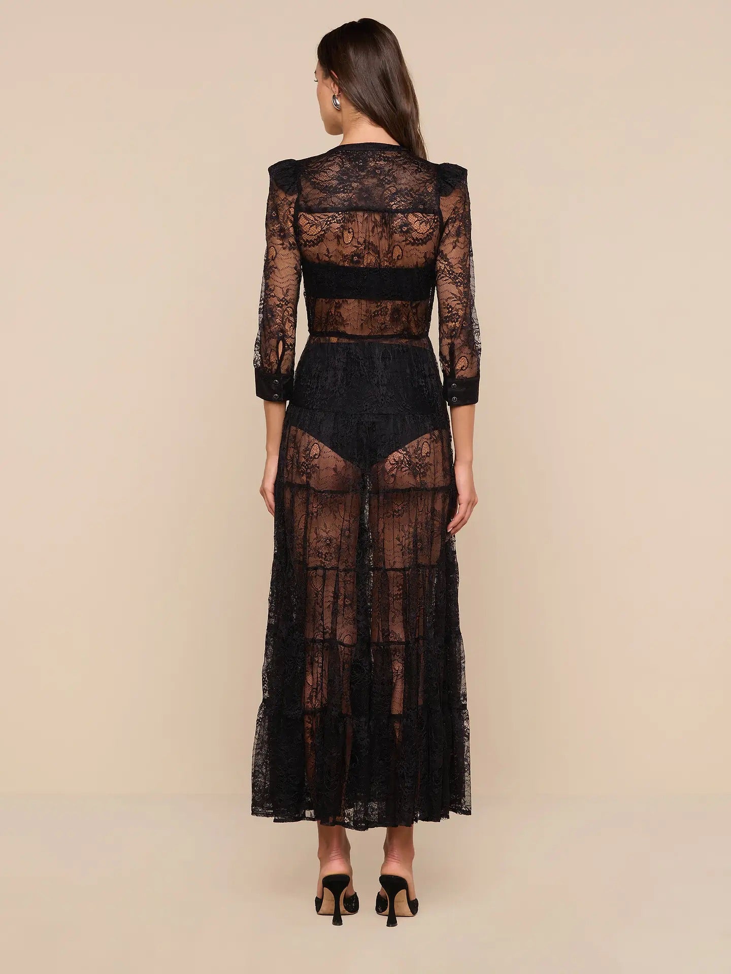 SERAPHINA LACE DRESS - BLACK