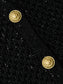 BLANCA SEQUIN CARDI - BLACK GUNMETAL