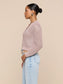 BLANCA SEQUIN CARDI - ADOBE ROSE