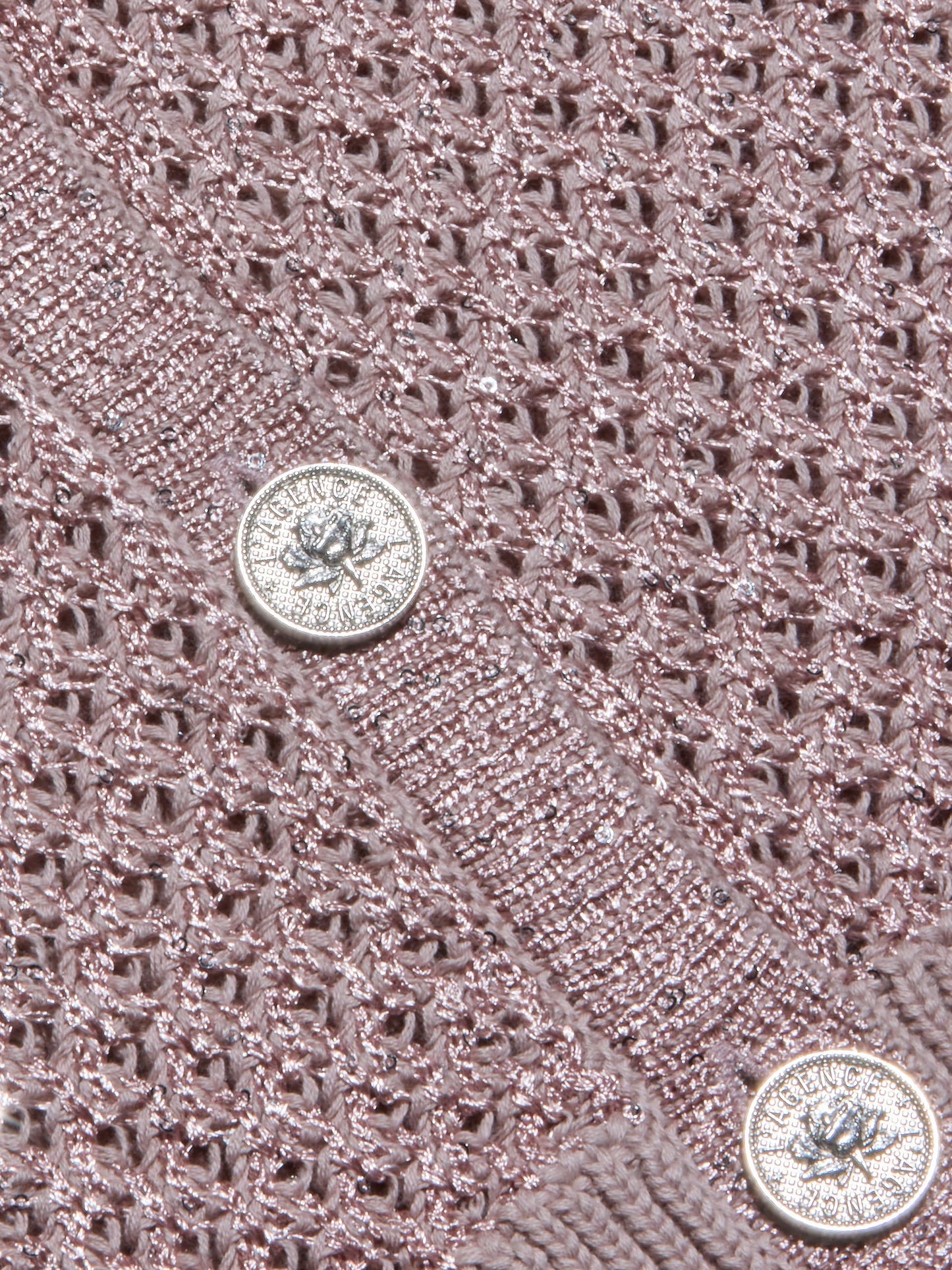 BLANCA SEQUIN CARDI - ADOBE ROSE
