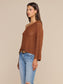 ETHAN KNIT PULLOVER - DARK CARAMEL
