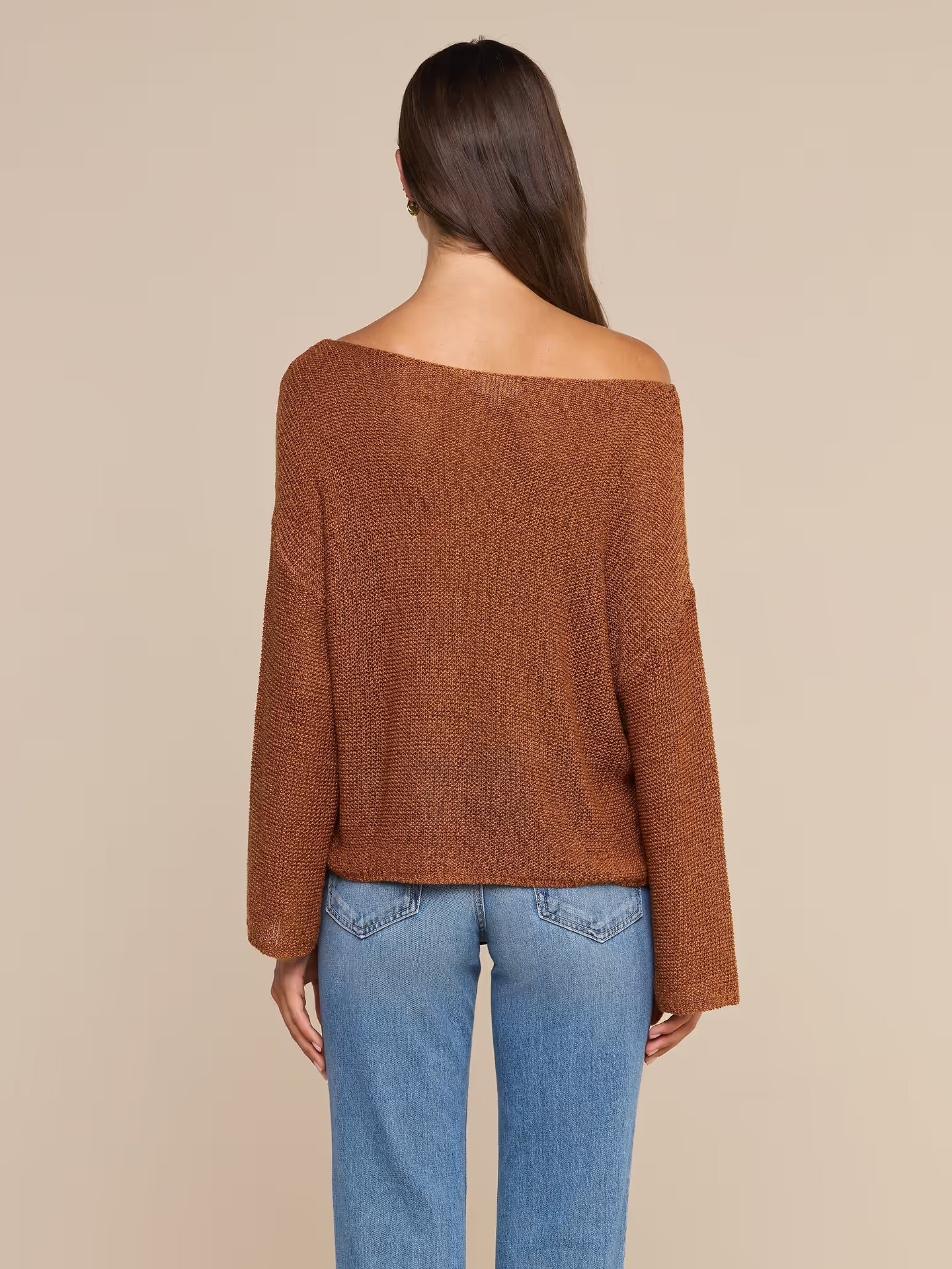 ETHAN KNIT PULLOVER - DARK CARAMEL