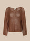 ETHAN KNIT PULLOVER - DARK CARAMEL