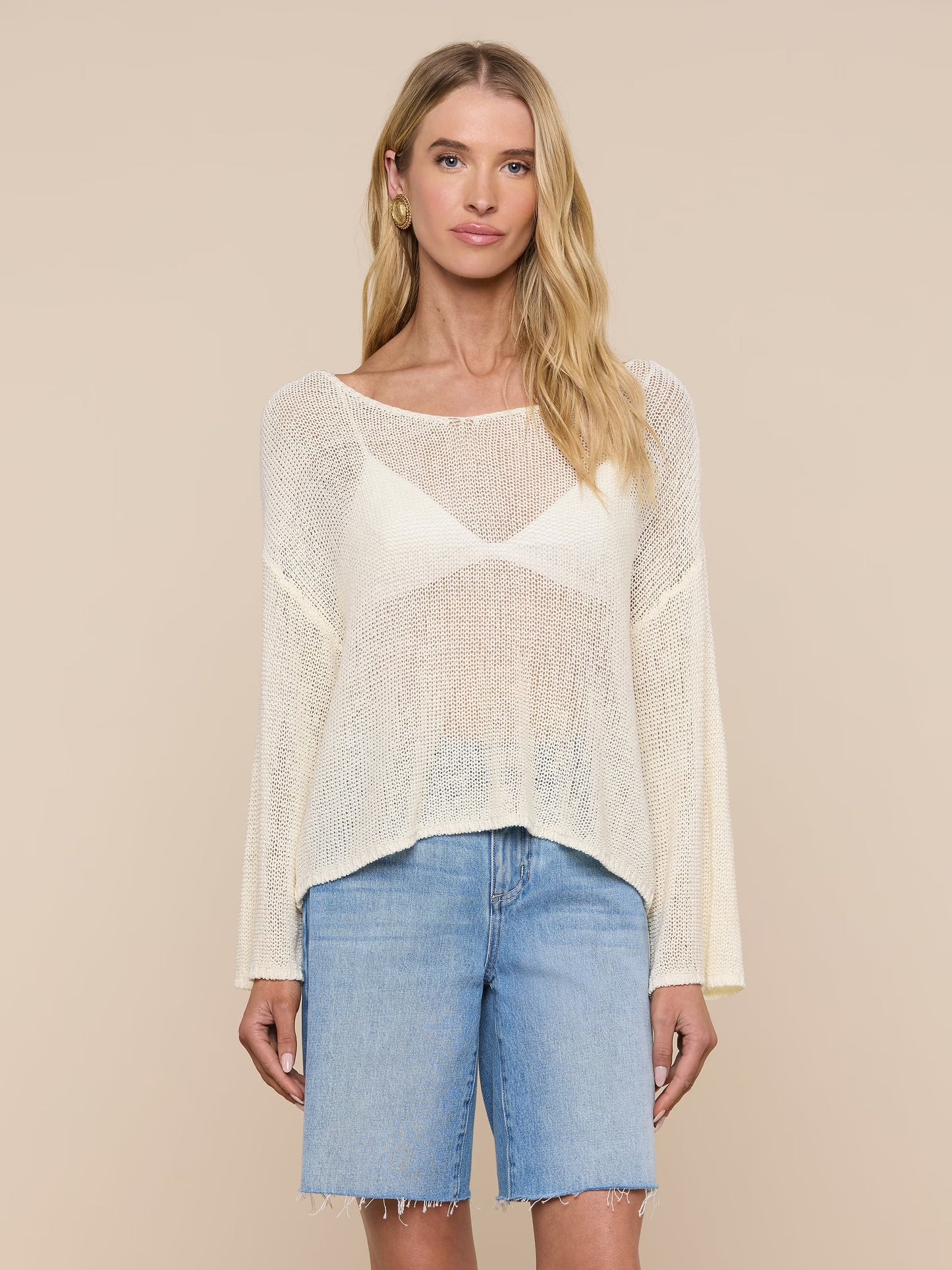 ETHAN KNIT PULLOVER - VANILLA