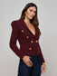 *PREORDER* BETHANY KNIT BLAZER - DARK SYRAH/GOLD