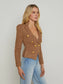 BETHANY KNIT BLAZER - DARK CAPPUCCINO/GOLD
