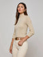 KAMDYN CROP MOCK NECK - WARM SAND/GOLD