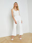 REN FLARE KNIT PANT - WHITE