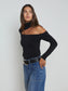*PREORDER* AZIA CUTOUT KNIT TOP - BLACK