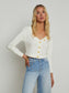 NOPAL CROPED CARDIGAN - IVORY