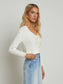 NOPAL CROPED CARDIGAN - IVORY