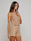 ZADIE KNIT VEST - DARK CAPPUCCINO/GOLD