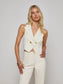 ZADIE KNIT VEST - IVORY/GOLD