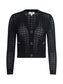 ORLA POINTELLE KNIT CARDIGAN - BLACK