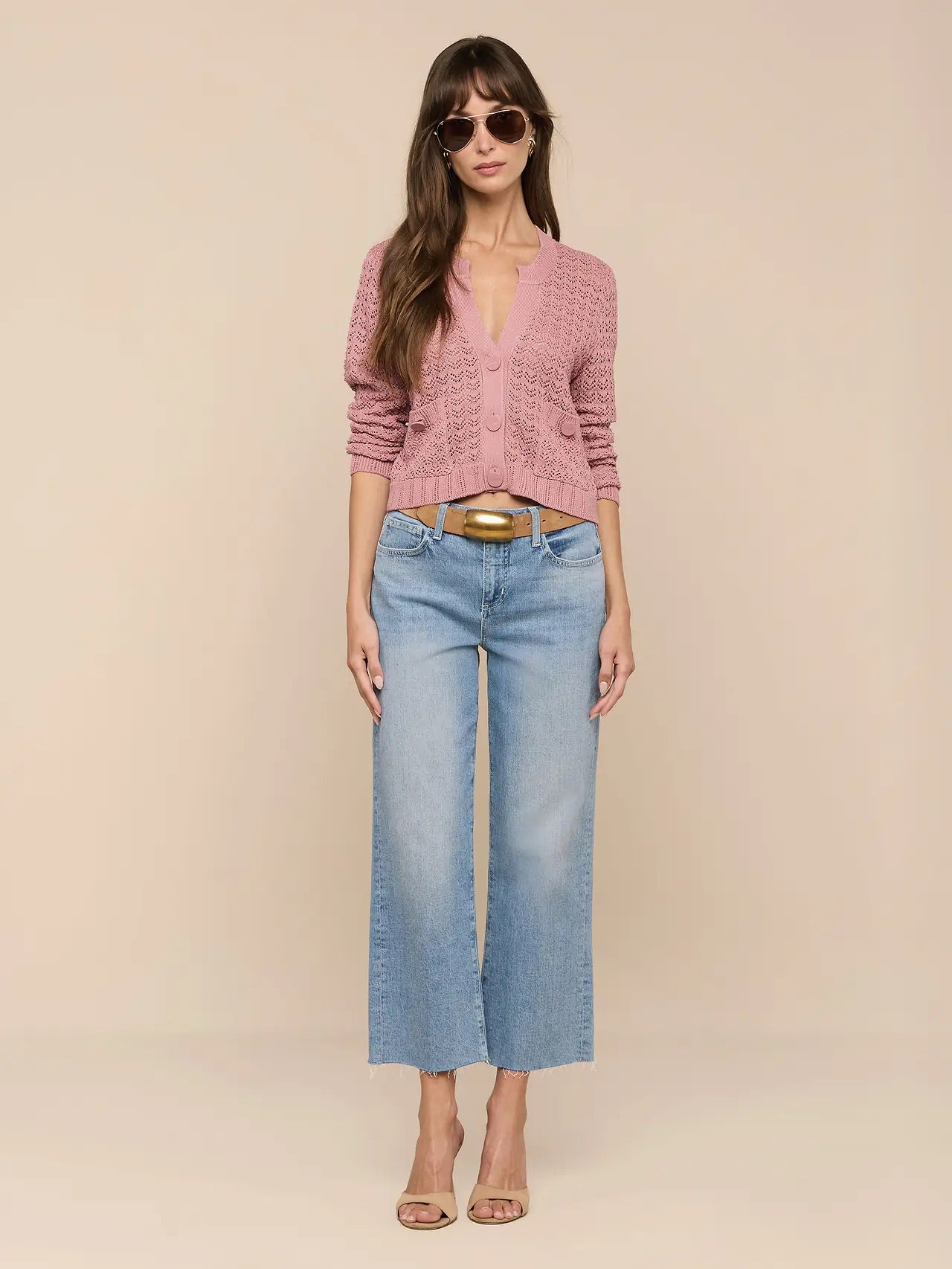 *PREORDER* ORLA POINTELLE KNIT CARDIGAN - LILAS