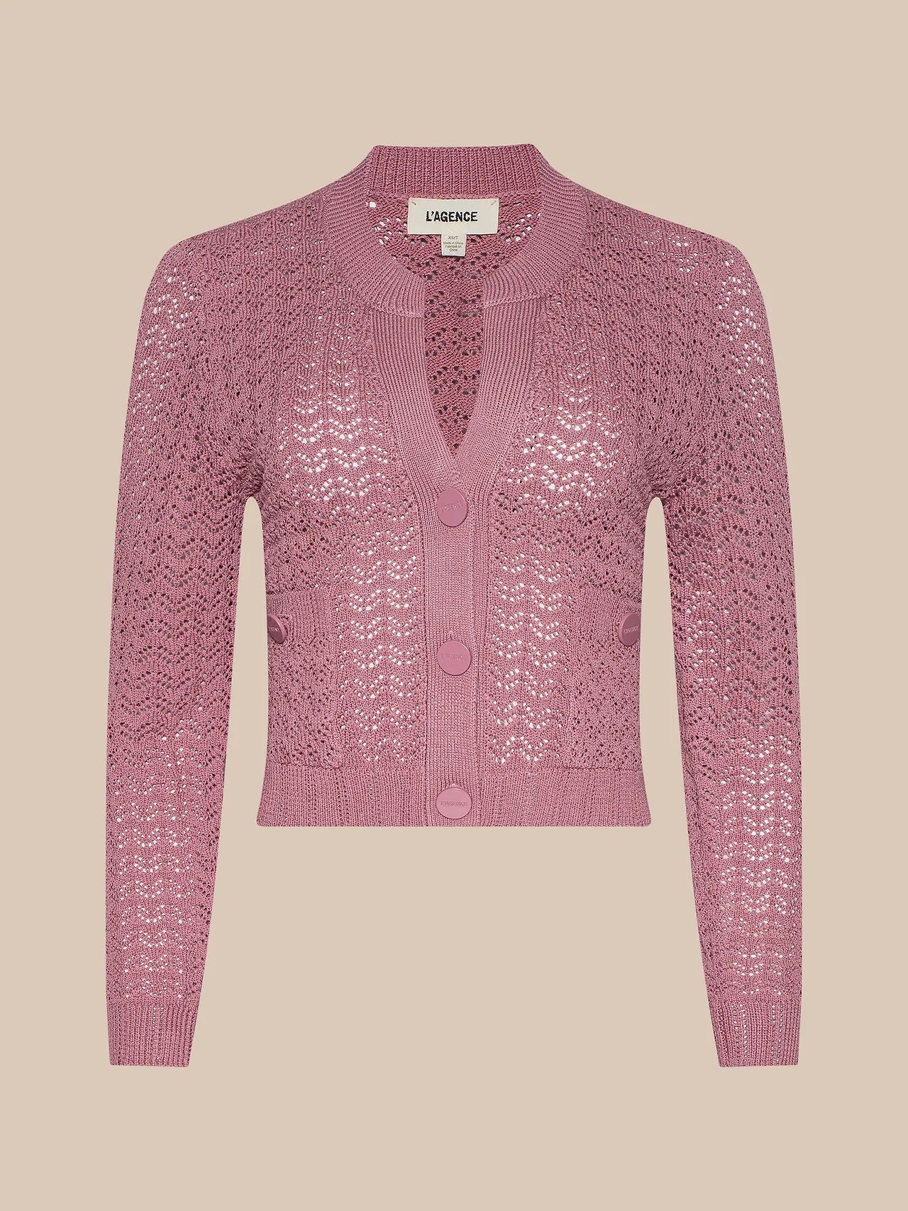*PREORDER* ORLA POINTELLE KNIT CARDIGAN - LILAS
