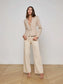 SOFIA KNIT BLAZER - PALE KHAKI/GOLD