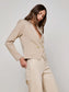 SOFIA KNIT BLAZER - PALE KHAKI/GOLD